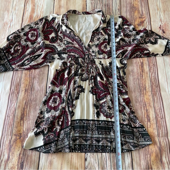 Free People Dress Womens Small Say You Love Me Mini Tunic Floral Boho Dolman - Picture 10 of 10